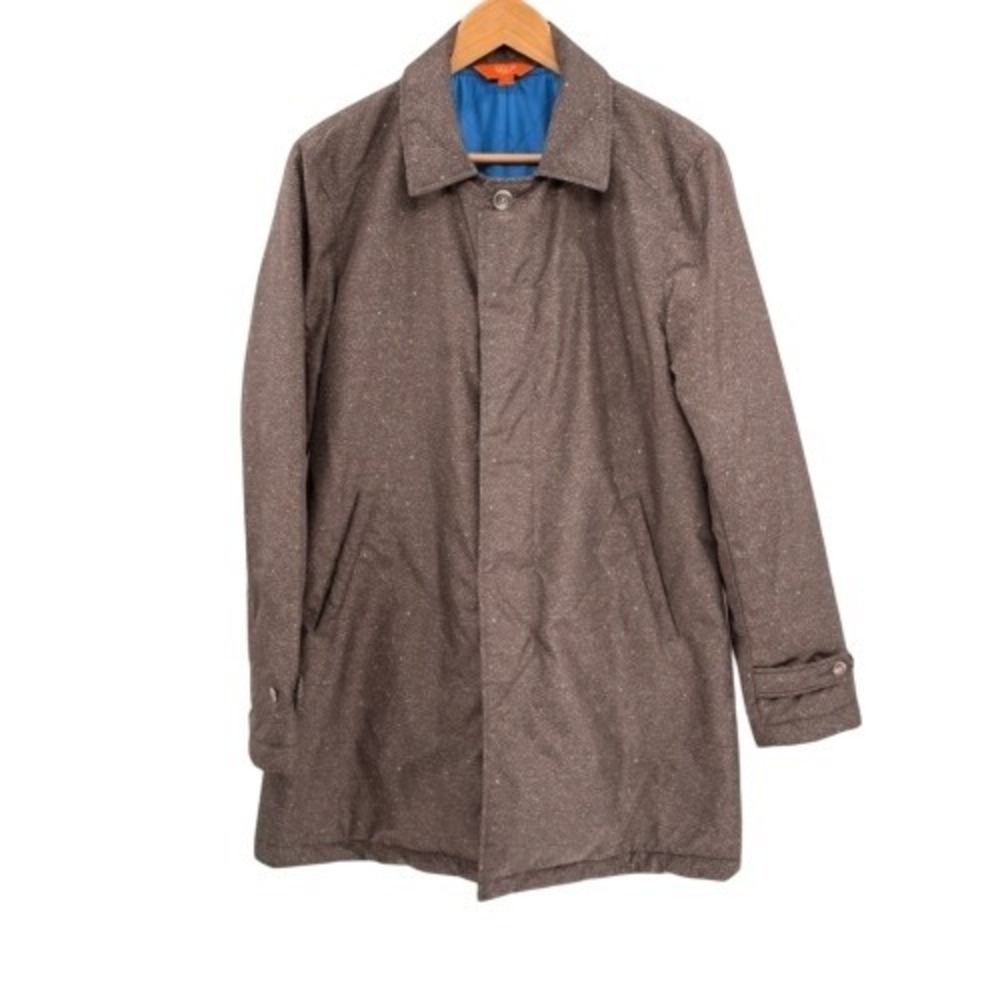 Tallia Sport Jacket  Men Size Small Brown Gray Speckled Collared Outerwear‎